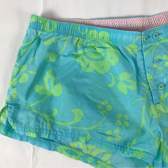 RARE VINTAGE Y2K PINK Boxer Victoria’s Secret Blue &‎ Green Floral - Picture 3 of 8